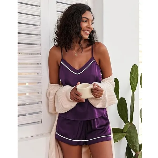 Purple_Satin_Premium_And_Fancy_Design_Cami_Top_And_Shorts_Set_For_Women