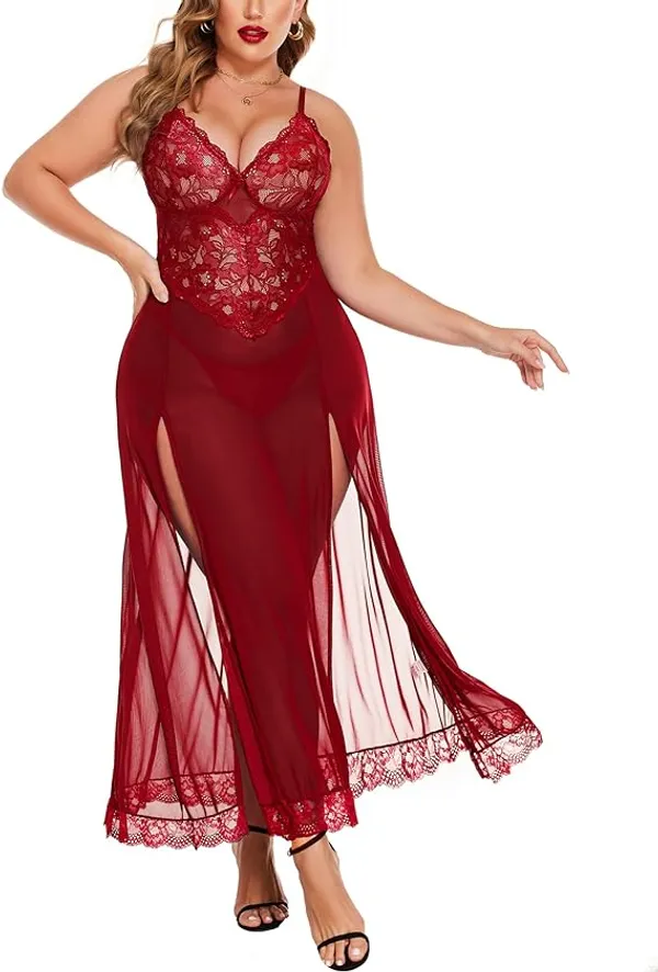Red_Satin_Premium_And_Fancy_Design_Nightgown_For_Women