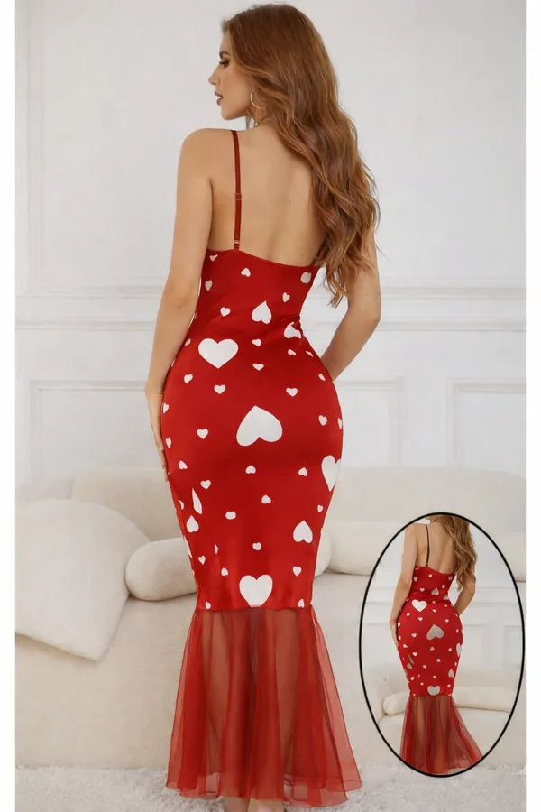 Red_Satin_Premium_And_Fancy_Design_Mermaid_Dress_For_Women