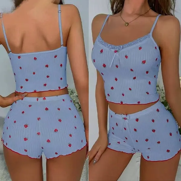 Blue_Satin_Premium_And_Fancy_Design_Sleepwear_Set_For_Women