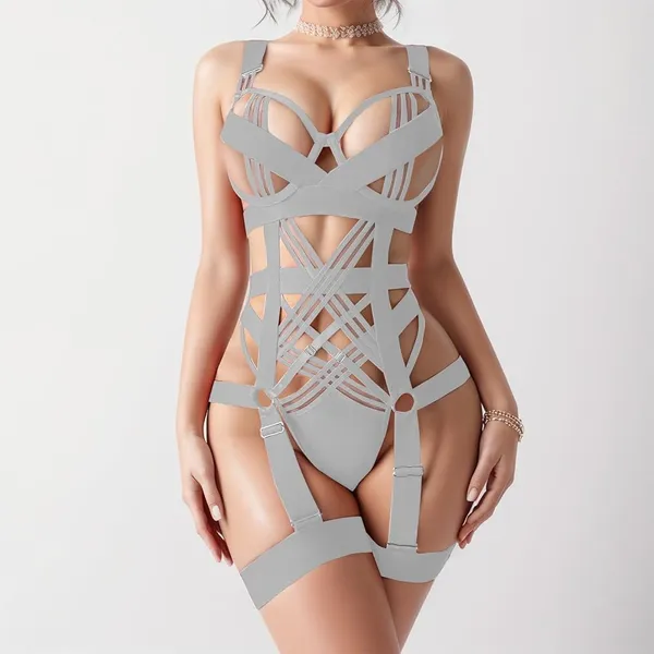 Grey_Satin_Premium_And_Fancy_Design_Bodysuit_For_Women