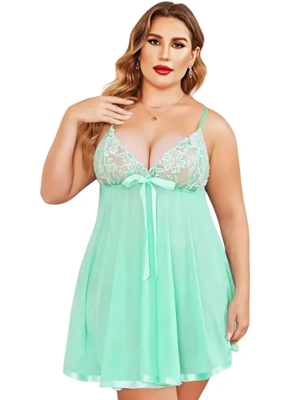 Mint_Green_Satin_Premium_And_Fancy_Design_Babydoll_Nightdress_For_Women