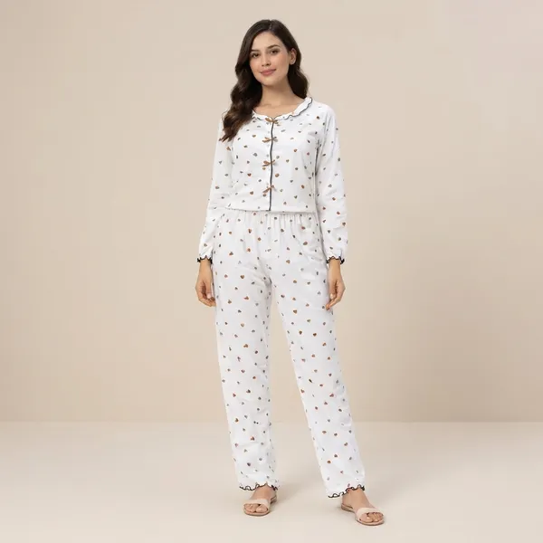 White_Satin_Premium_And_Fancy_Design_Pajama_Set_For_Women