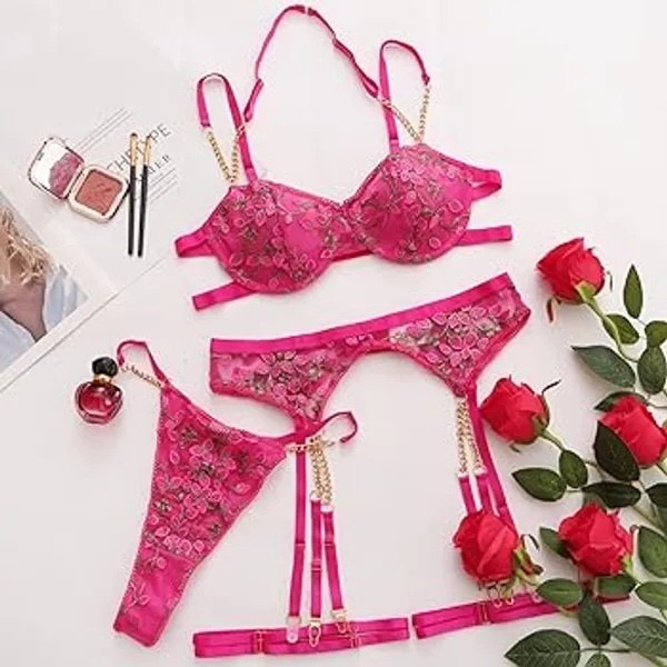 Pink_Satin_Premium_And_Fancy_Design_Lingerie_Set_For_Women