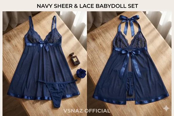Navy_Blue_Satin_Premium_And_Fancy_Design_Babydoll_Dress_For_Women