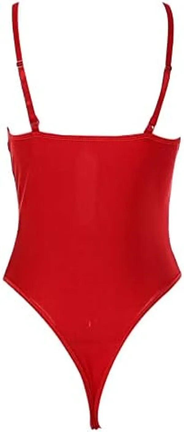 Red_Satin_Premium_And_Fancy_Design_One-Piece_Swimsuit_For_Women