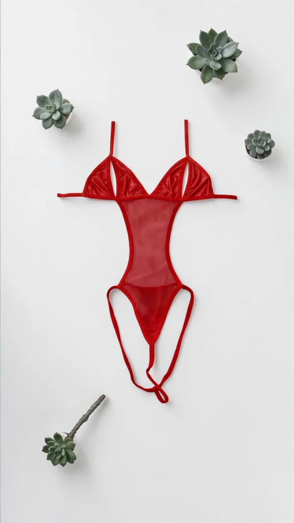Red_Satin_Premium_And_Fancy_Design_Bodysuit_For_Women