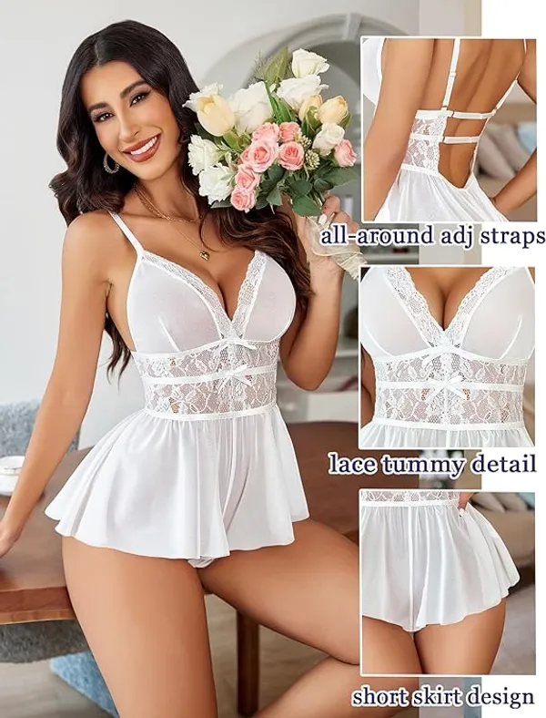 White_Satin_Premium_And_Fancy_Design_Teddy_For_Women