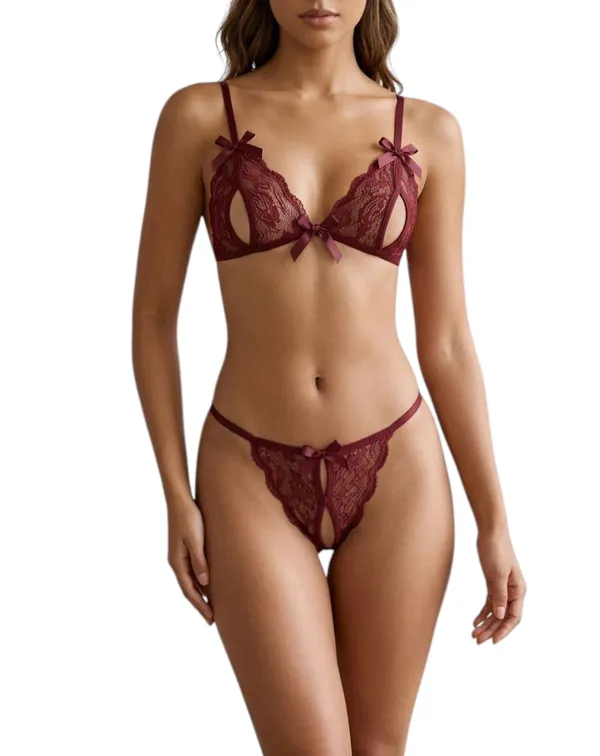 Wine_Satin_Premium_And_Fancy_Design_Lingerie_Set_For_Women