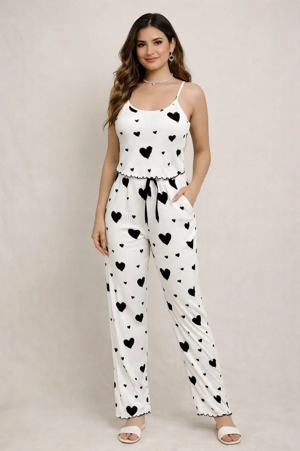 White_And_Black_Satin_Premium_And_Fancy_Design_Pajama_Set_For_Women