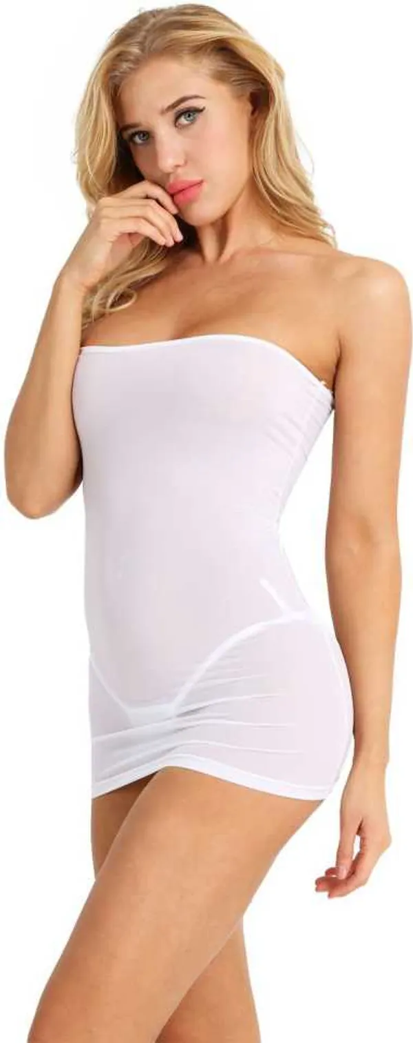 White_Satin_Premium_And_Fancy_Design_Bodycon_Mini_Dress_For_Women