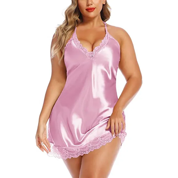 Pink_Satin_Premium_And_Fancy_Design_Nightdress_For_Women