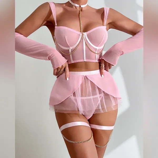 Pink_Satin_Premium_And_Fancy_Design_Lingerie_Set_For_Women