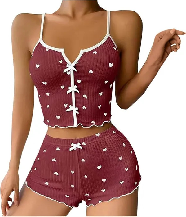 Maroon_Satin_Premium_And_Fancy_Design_Loungewear_Set_For_Women