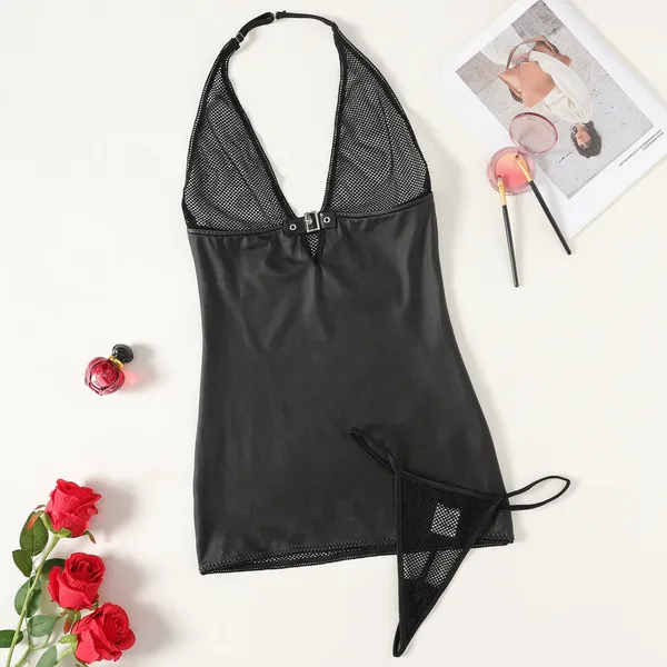 Black_Satin_Premium_And_Fancy_Design_Chemise_With_G-String_Set_For_Women