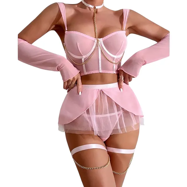 Pink_Satin_Premium_And_Fancy_Design_Lingerie_Set_For_Women