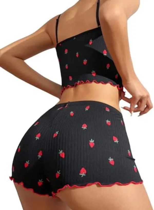Black_Satin_Premium_And_Fancy_Design_Cami_Top_And_Shorts_Set_For_Women