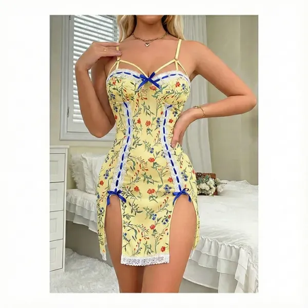 Yellow_Satin_Premium_And_Fancy_Design_Dress_For_Women