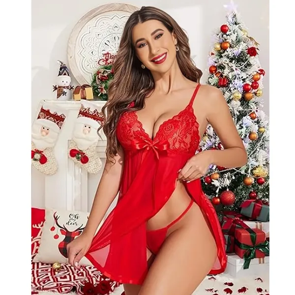 Red_Satin_Premium_And_Fancy_Design_Babydoll_Lingerie_Set_For_Women