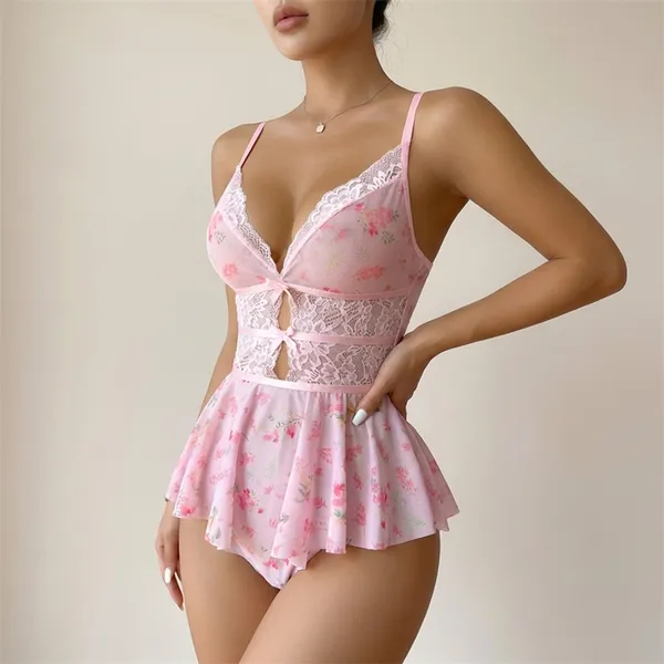 Pink_Satin_Premium_And_Fancy_Design_Babydoll_Lingerie_Set_For_Women