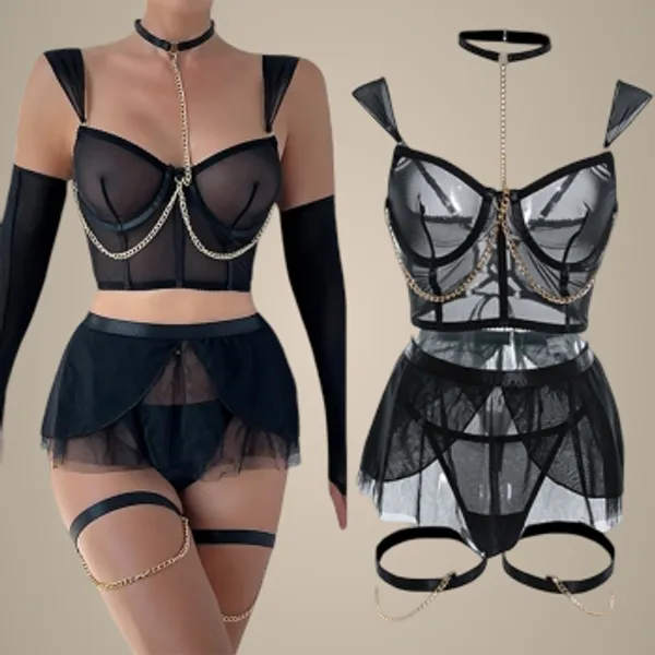 Black_Satin_Premium_And_Fancy_Design_Lingerie_Set_For_Women
