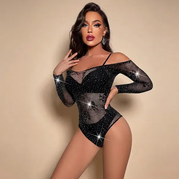 Black_Satin_Premium_And_Fancy_Design_Bodysuit_For_Women