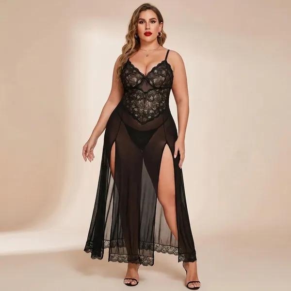 Black_Satin_Premium_And_Fancy_Design_Nightgown_For_Women