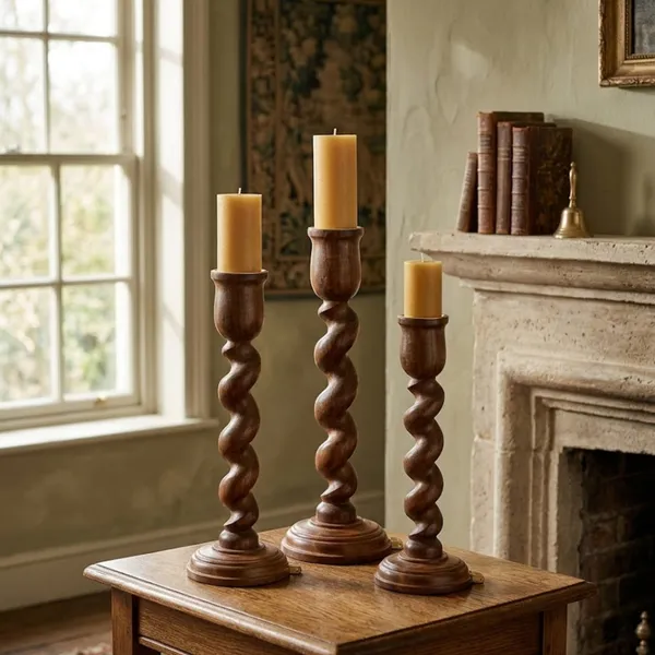 Sheesham_Wood_Spiral_Stem_Golden_Holder_Candle_Stand_Set_Of_3