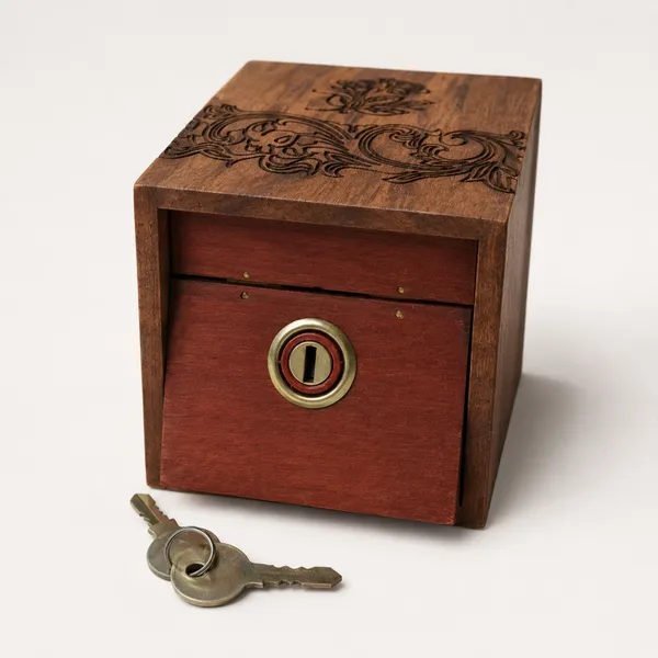 Sheesham_Wood_Brass_Inlay_Floral_Carved_Money_Bank_With_Drawer