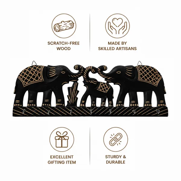 Acacia_Wood_Elephant_Family_Carved_Wall_Mounted_Key_Holder