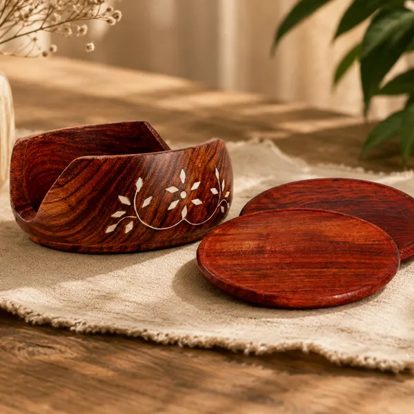 Sheesham_Wood_Traditional_Floral_Cutout_Round_Coaster_Set_Of_6
