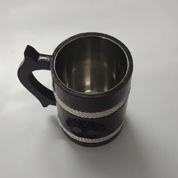 Sheesham_Wood_Rope_Accent_Insulated_Steel_Inner_Beer_Mug_350Ml