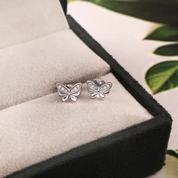 Butterfly_Stud_Earrings__Silver_Tone_For_Women