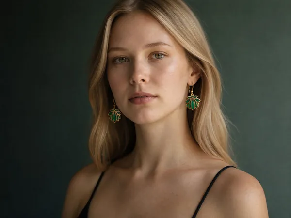 Green_Enamel_Floral_Drop_Earrings_for_Women_|_Gold_Plated_Statement_Earrings