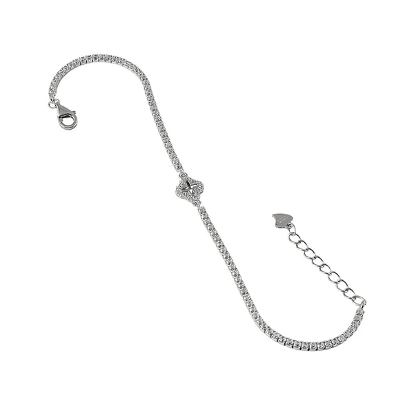 Silver_Tennis_Single_Floral_Bracelet