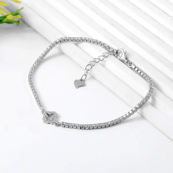 Silver_Tennis_Single_Floral_Bracelet
