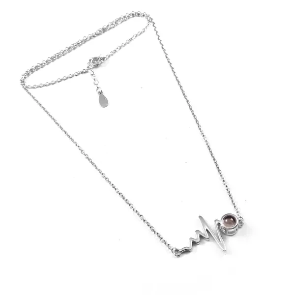 Heartbeat_Pendant_Necklace_With_Black_Stone_Silver_Tone_For_Women