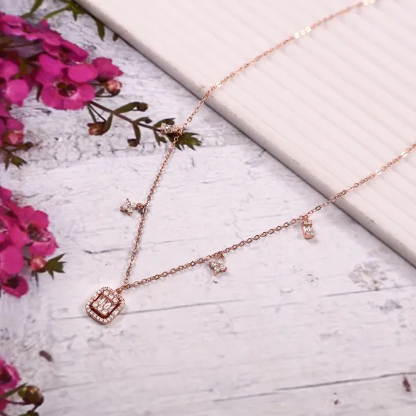 Rose_Gold_Rectangular_Crystal_Pendant_Necklace_Set_For_Women