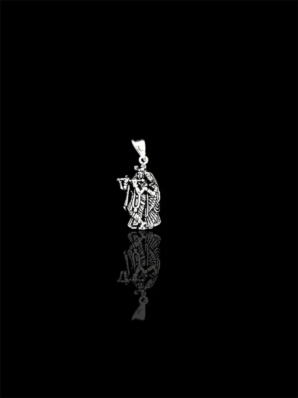 Lord_Krishna_Silver_Pendant_With_Flute_And_Peacock_Feather_Design_For_Women
