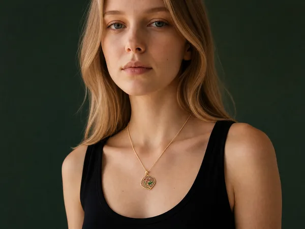 Gold_Plated_Rose_Enamel_Pendant_Necklace_for_Women_|_Floral_Designer_Jewelry