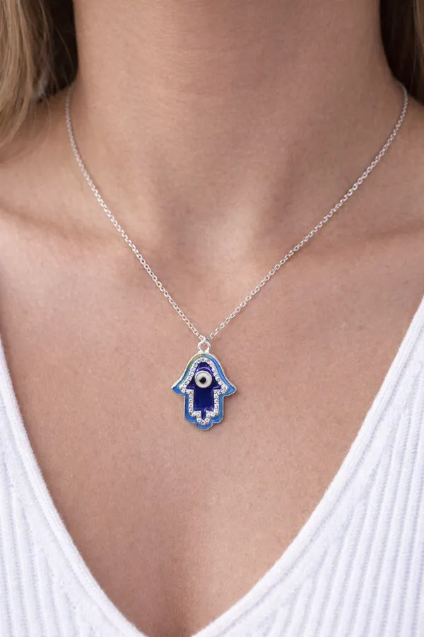 Evil_Eye_Hamsa_Hand_Pendant_Necklace_Blue_Enamel_Protection_Charm_with_Silver_Chain