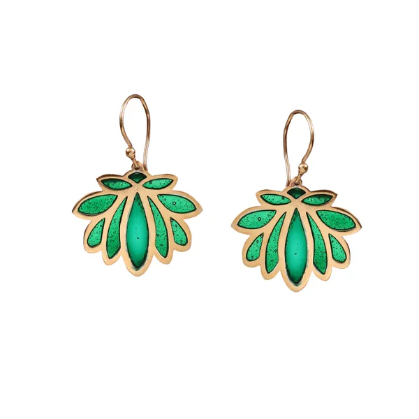 Green_Enamel_Floral_Drop_Earrings_for_Women_|_Gold_Plated_Statement_Earrings