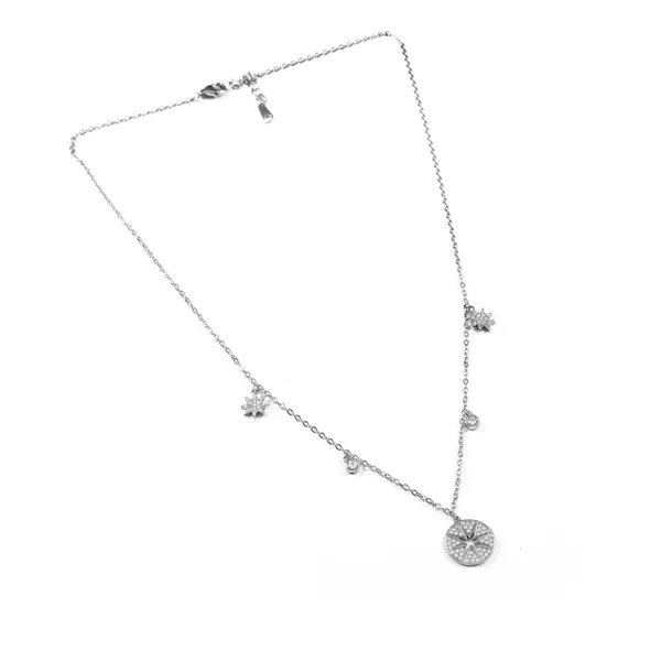 Elegant_Silver_Star__And_Compass_Layered_Necklace_Set_For_Women