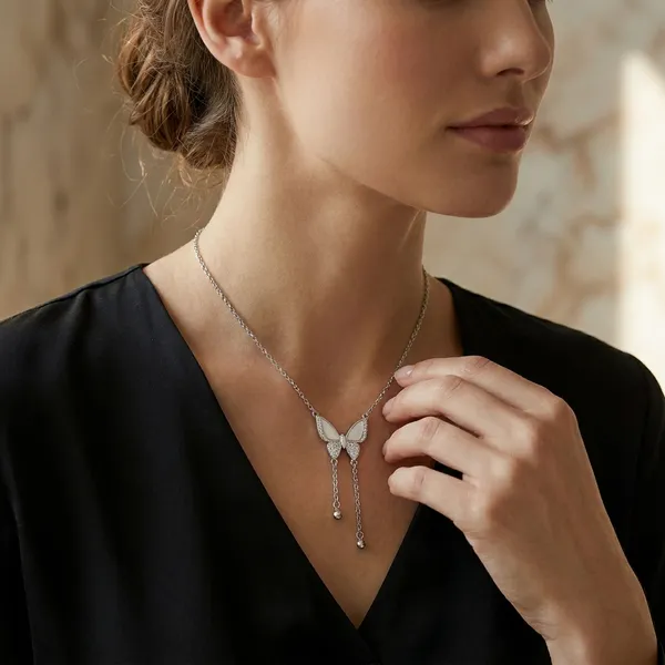 silver_925_butterfly_necklace_For_Women