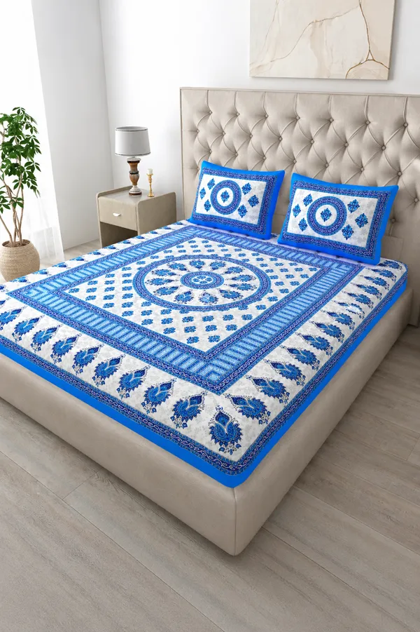 80*90_Inch_Queen_Size,_180_TC,__Premium_Quality_Double_Bed_Bedsheet_With_2_Pillow_Cover(16*24_Inch)
