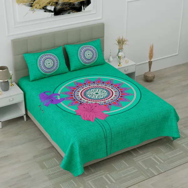 80*90_Inch_Queen_Size,_180_TC,__Premium_Quality_Double_Bed_Bedsheet_With_2_Pillow_Cover(16*24_Inch)