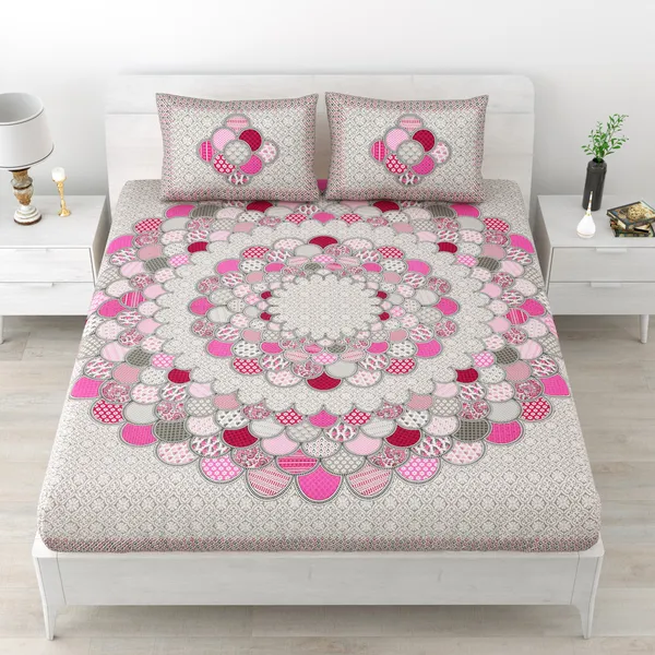 80*90_Inch_Queen_Size,_180_TC,__Premium_Quality_Double_Bed_Bedsheet_With_2_Pillow_Cover(16*24_Inch)