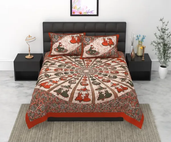 80*90_Inch_Queen_Size,_180_TC,__Premium_Quality_Double_Bed_Bedsheet_With_2_Pillow_Cover(16*24_Inch)