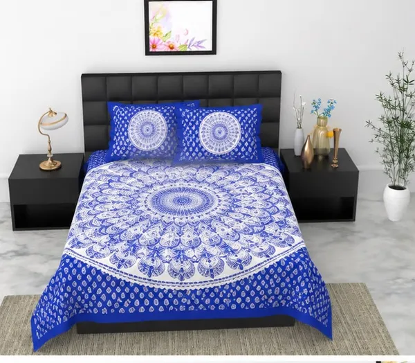 80*90_Inch_Queen_Size,_180_TC,__Premium_Quality_Double_Bed_Bedsheet_With_2_Pillow_Cover(16*24_Inch)