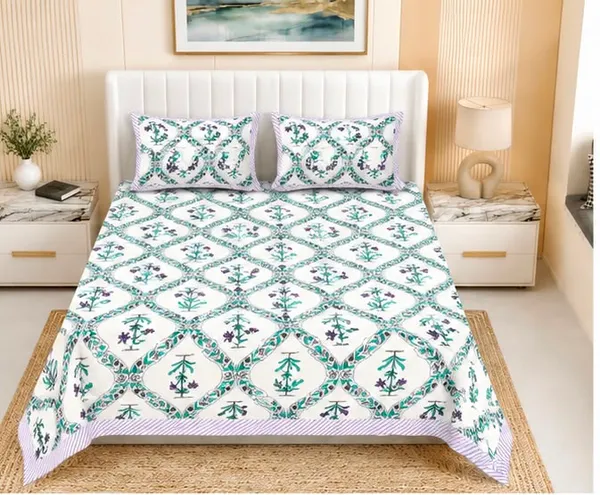 80*90_Inch_Queen_Size,_180_TC,__Premium_Quality_Double_Bed_Bedsheet_With_2_Pillow_Cover(16*24_Inch)